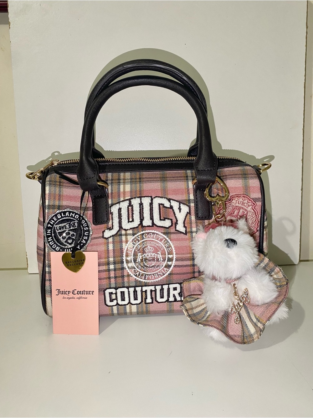 Juicy Couture Pink Plaid Handbag